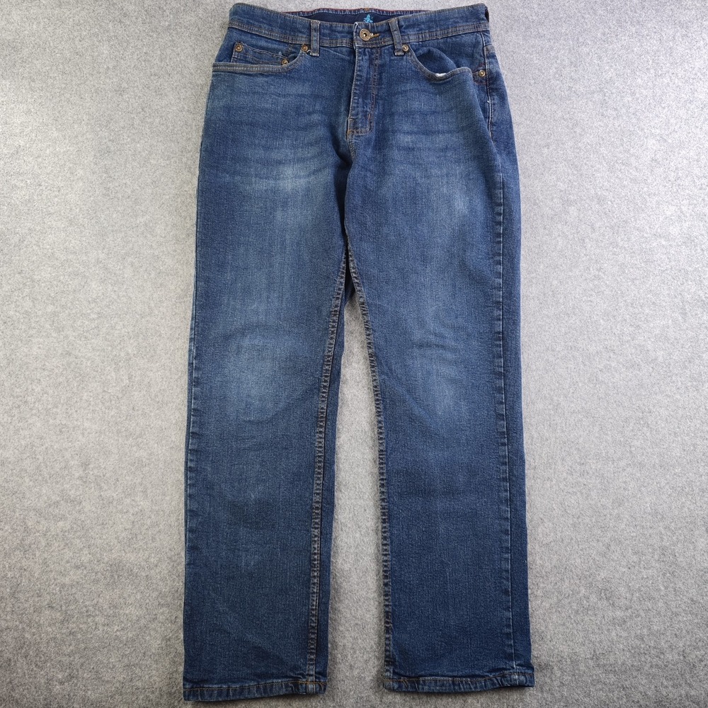 Nat Nast Jeans Mens 32x30 Blue Dark Wash Straight Leg Denim Stretch